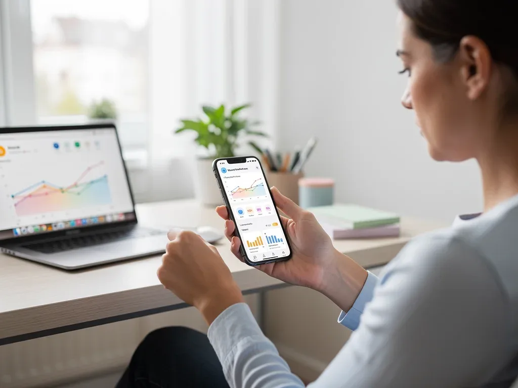 Person using a smartphone to record mood patterns and emotional experiences
