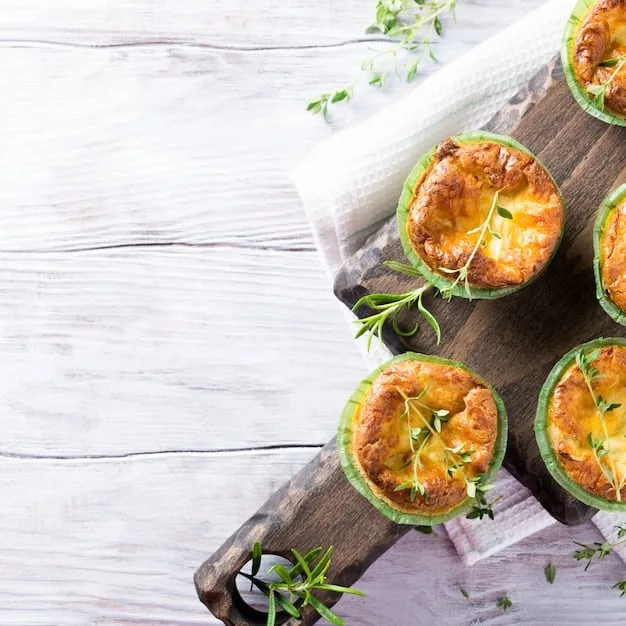 A top-down shot of a batch of freshly baked zucchini muffins on a cooling rack, with a few muffins cut open to reveal the green flecks of zucchini inside. Some zucchini and a grater are placed nearby to emphasize the key ingredient.