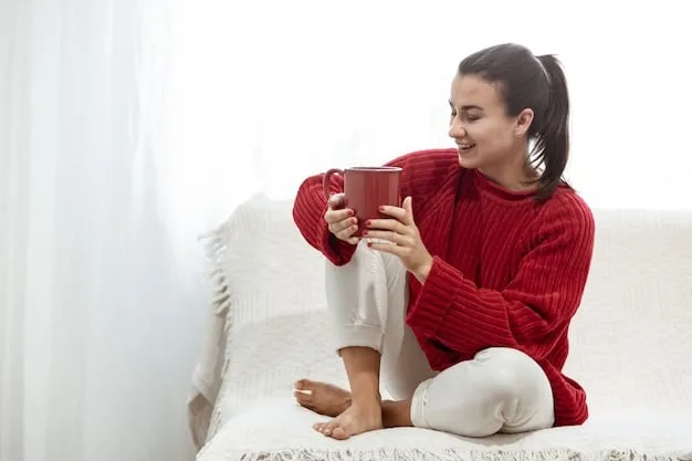A person sitting comfortably in a quiet room, with a warm cup of tea and a journal, focusing on writing down things they are grateful for, emphasizing the importance of a peaceful environment for gratitude practices.