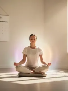 Person meditating peacefully, representing setting healthy boundaries and protecting emotional energy in 2026