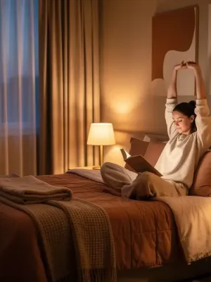 Peaceful evening routine for deeper sleep and stress reduction