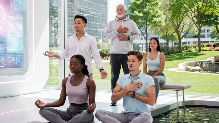 Americans practicing emotional regulation techniques in 2026, reducing stress