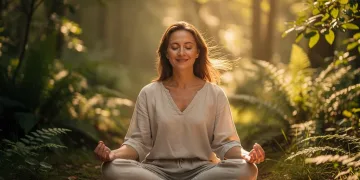 Serene person meditating, symbolizing effective anxiety management and peace.