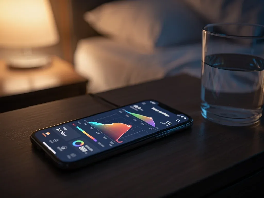 Sleep tracking app on smartphone for optimizing sleep