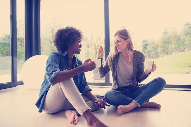 An introvert is shown politely but firmly setting a boundary with a cheerful colleague at the office, indicating their need for quiet time to recharge.