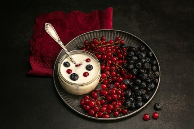 A beautifully arranged plate featuring sugar-free dessert options, such as berries with whipped coconut cream, a small serving of chia seed pudding, and a square of dark chocolate (85% cocoa or higher). The presentation is elegant, with a focus on whole, natural foods.